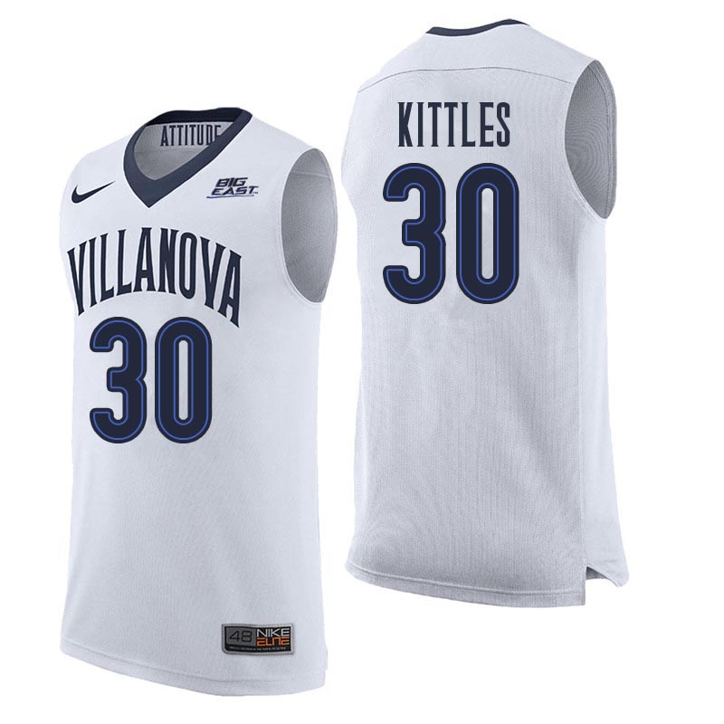 Men Villanova Wildcats #30 Kerry Kittles College Basketball Jerseys Sale-White - Click Image to Close